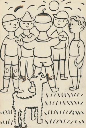 I Had a Dog and a Cat 31 by Josef Capek Oil Painting
