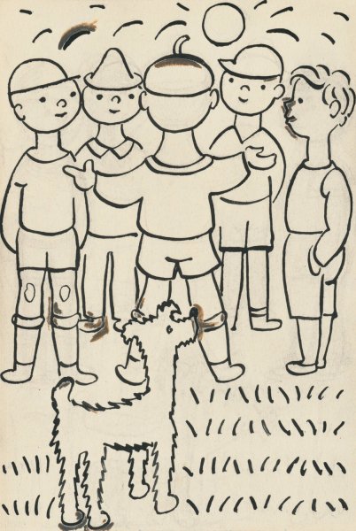 Main Product Photo of I Had a Dog and a Cat 31  Painting by Josef Capek