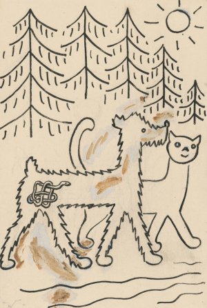 I Had a Dog and a Cat 37 by Josef Capek Oil Painting