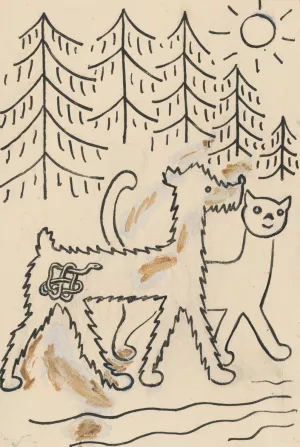 I Had a Dog and a Cat 37 by Josef Capek Oil Painting