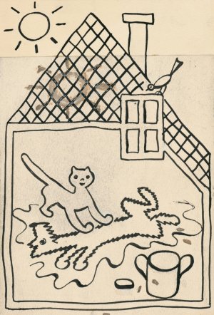 I Had a Dog and a Cat 40 by Josef Capek Oil Painting