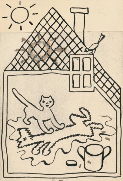 Main Product Photo of I Had a Dog and a Cat 40  Painting by Josef Capek