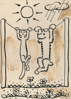 I Had a Dog and a Cat 41 by Josef Capek Oil Painting