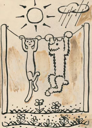 I Had a Dog and a Cat 41 by Josef Capek Oil Painting