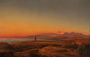 Bay Near Valparaiso, Chile by Josef Carl Berthold Puttner Oil Painting