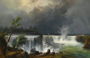 Niagara Falls Oil painting by Josef Carl Berthold Puttner