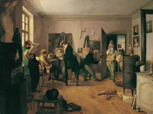 Das Scholarenzimmer Oil painting by Josef Danhauser