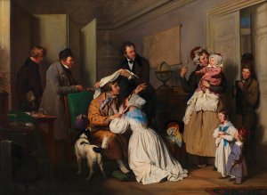 Der Augenarzt by Josef Danhauser Oil Painting