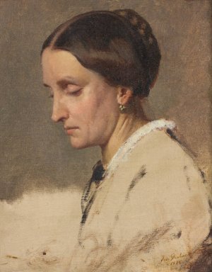 Frauenportrat by Josef Danhauser Oil Painting