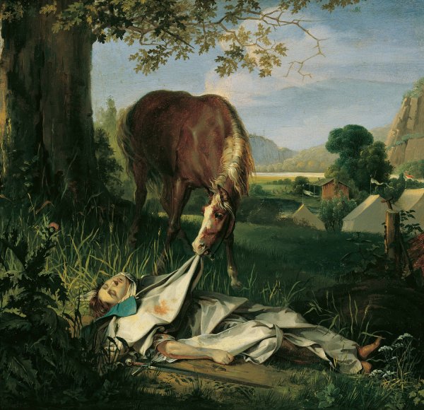 Wallsteins Grab  by Josef Danhauser - Hand-Painted Oil Painting Reproduction