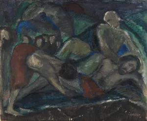 Grablegung Oil painting by Josef Eberz