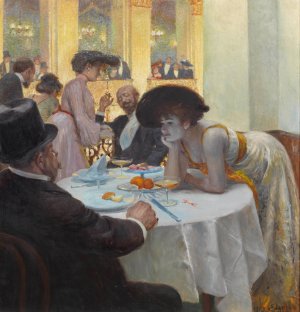 Loge im Sophiensaal by Josef Engelhart Oil Painting