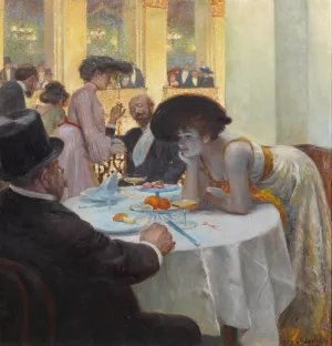 Loge im Sophiensaal by Josef Engelhart Oil Painting