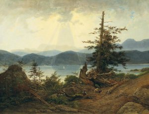 Scene at Attersee Oil painting by Josef Feid