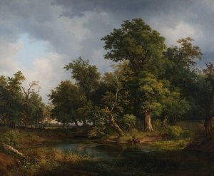 Waldlandschaft by Josef Feid Oil Painting
