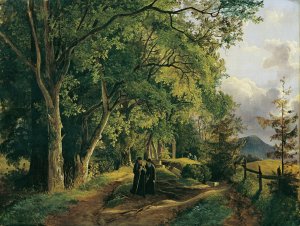 Weg auf den Mariahilfberg bei Gutenstein by Josef Feid Oil Painting