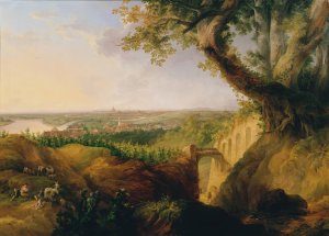 Ansicht der Haupt- und Residenzstadt Wien vom Standpunkte bey Nussdorf by Josef Fischer Oil Painting