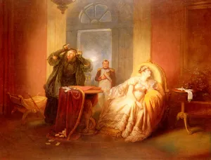 Napoleon Et Josephine Avec La Cartomancienne by Josef Franz Danhauser - Oil Painting Reproduction