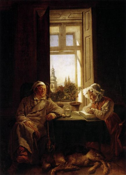 Siesta The Sleepers by Josef Franz Danhauser - Hand-Painted Oil Painting Reproduction