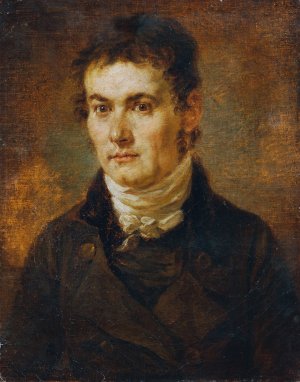 Mann mit weiser Halsbinde by Josef Georg Von Edlinger Oil Painting