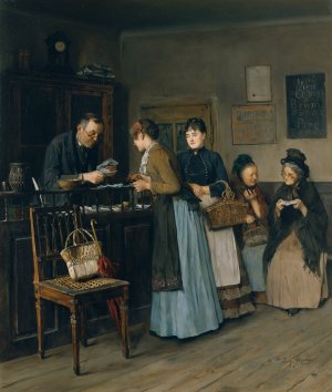 Lotterieschwestern Oil painting by Josef Gisela