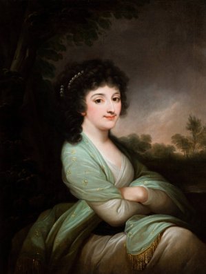 Portrait of Izabela Oginska nee Lasocka by Josef Grassi Oil Painting