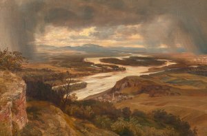 Die Donauauen bei Wien by Josef Hoffmann Oil Painting