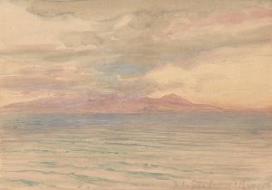 Sonnenuntergang im Golf von Karthago by Josef Hoffmann Oil Painting