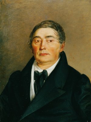 Herrenbildnis by Josef Holzl Oil Painting