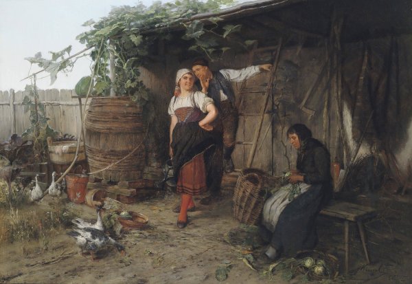 Main Product Photo of Das Geheimnis Painting by Josef Kinzel