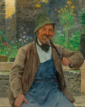 The Winemaker by Josef Kinzel Oil Painting