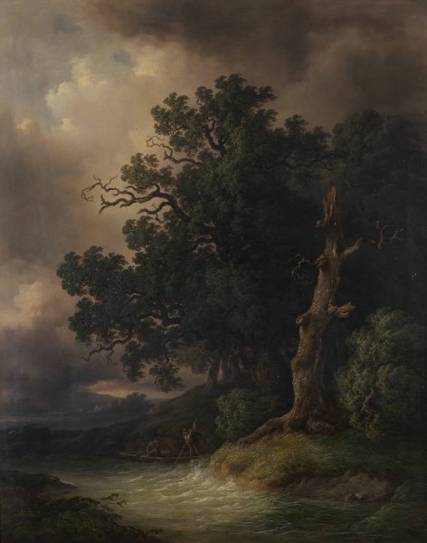 Main Product Photo of Gewitterlandschaft  Painting by Josef Kreutzinger