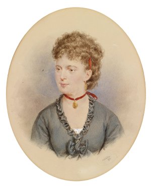 Bildnis einer jungen Frau by Josef Kriehuber Oil Painting
