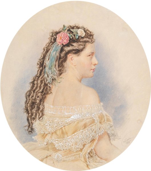 Main Product Photo of Frauenportrat  Painting by Josef Kriehuber