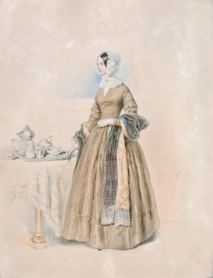 Portrait Furstin Leopoldine Karoline Palffy by Josef Kriehuber Oil Painting