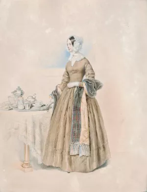 Portrait Furstin Leopoldine Karoline Palffy Oil painting by Josef Kriehuber