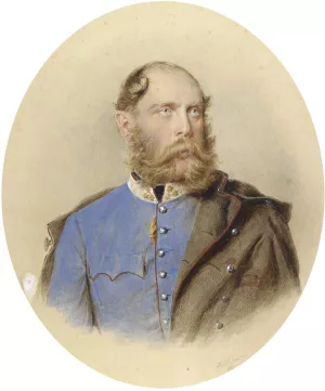 Portrat Erzherzog Carl Ludwig by Josef Kriehuber Oil Painting