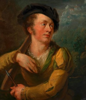 Nikolaus Heurteur als Tell by Josef Lange Oil Painting