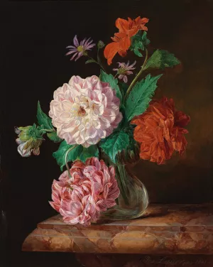 Blumenstuck Oil painting by Josef Lauer
