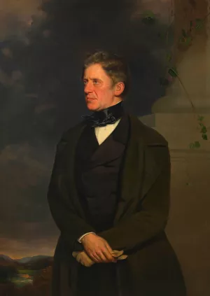 Franz Grillparzer, Schriftsteller Oil painting by Josef Matthias Aigner