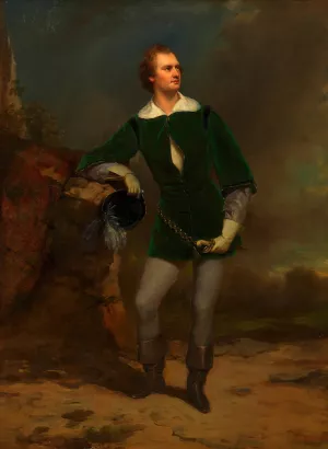 Ludwig Gabillon, Schauspieler Oil painting by Josef Matthias Aigner
