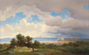 Ansicht des Ammersees by Josef Mayburger Oil Painting