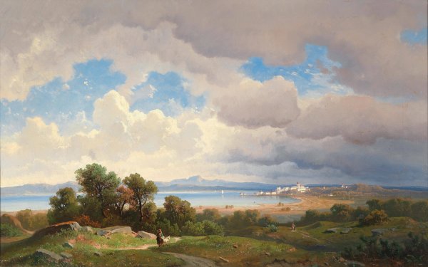 Main Product Photo of Ansicht des Ammersees  Painting by Josef Mayburger
