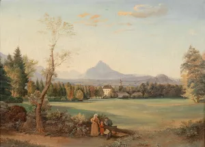 Blick auf die Festung Hohensalzburg by Josef Mayburger Oil Painting