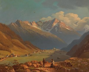 BOckstein bei Bad Gastein by Josef Mayr Oil Painting
