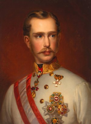 Kaiser Franz Joseph I. by Josef Neugebauer Oil Painting