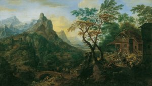 Gebirgslandschaft by Josef Orient Oil Painting