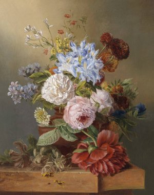 Blumenstillleben by Josef Schuster Oil Painting