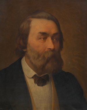 Theophil Hansen, Architekt by Josef Schwemminger Oil Painting