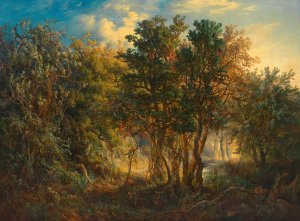 Australischer Urwald by Josef Selleny Oil Painting
